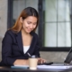 Businesswoman in accounting firm working with financial audits